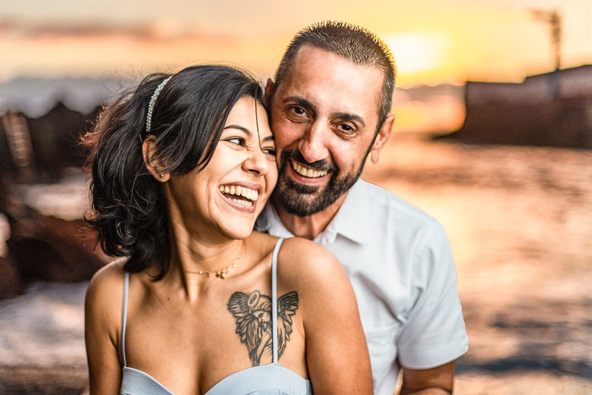 Proposal session for a couple at sunset in Puerto Santiago